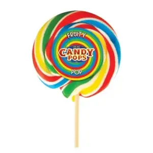 CANDY POPS RAINBOW LARGE WHEEL LOLLY 75g