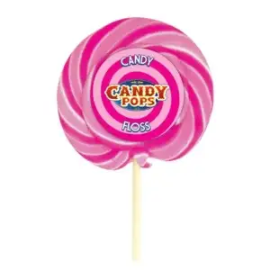CANDY POPS CANDY FLOSS LARGE WHEEL LOLLY 75g