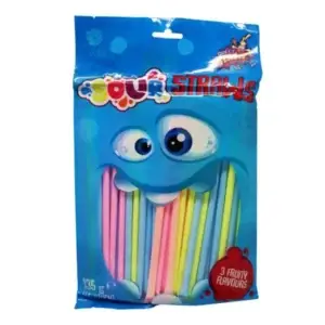 POWDER SOUR STRAWS 135g