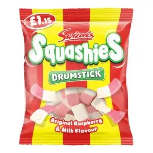 SWIZZELS DRUMSTICK SQUASHIES ORGINAL RASPBERRY & MILK FLAVOUR 120g