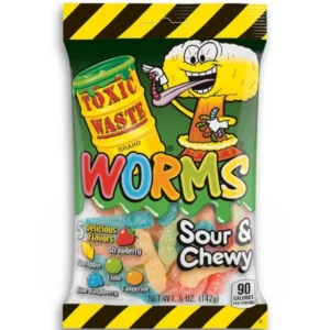TOXIC WASTE SOUR GUMMY WORMS 143g