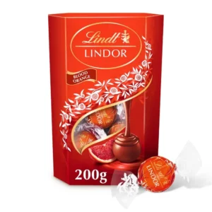 LINDT LINDOR BLOOD ORANGE MILK CHOCOLATE TRUFFLES 200g