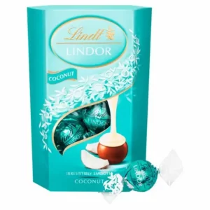 LINDT LINDOR COCONUT CHOCOLATE TRUFFLES BOX 200g