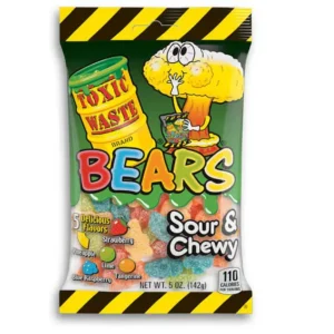 TOXIC WASTE SOUR GUMMY BEARS (Soft & Chewy) 143g
