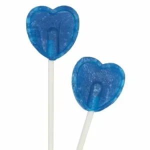 BLUE RASPBERRY HEART LOLLIPOPS 5,2g