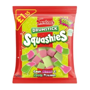 SWIZZELS DRUMSTICK SQUASHIES SOUR CHERRY & APPLE 120g