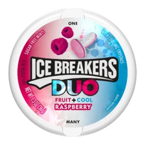 ICE BREAKERS DUO RASPBERRY SUGAR FREE MINTS 36g