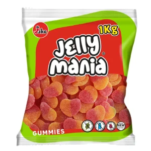 JAKE JELLY MANIA PEACH HEARTS 1kg