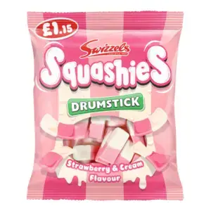 SWIZZELS SQUASHIES DRUMSTICK STRAWBERRY & CREAM BAG 120g