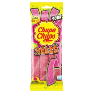 CHUPA CHUPS SOUR STRAWBERRY BELTS 90g