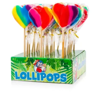LOLLIPOPS MINI HEART POPS RAINBOW SUMMER 45g