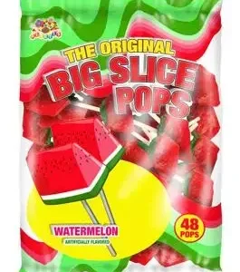 ALBERTS THE ORIGINAL BIG SLICE POPS WATERMELON 7g - best før 28.11.2025