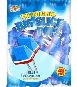 ALBERTS THE ORIGINAL BIG SLICE POPS BLUE RASPBRY 7g - best før 28.11.2025