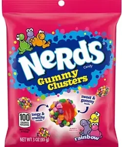 NERDS GUMMY CLUSTERS RAINBOW PEG BAG  85g