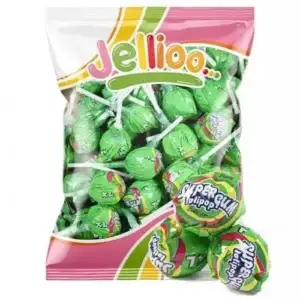 SUPER GUM LOLLIPOP GREEN APPLE 0,954kg (53stk)
