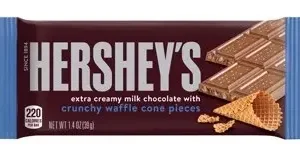 HERSHEY'S EXTRA CREAMY MILK CHOC & CRUNCHY WAFFLE PIECES 40g
