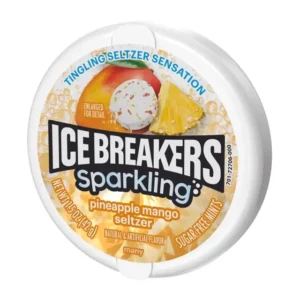 ICE BREAKERS SPARKLING PINEAPPLE MANGO SELTZER SUGAR FREE 43g
