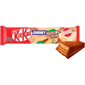 KIT KAT CHUNKY DUO HAZELNUT CREAM CHOCOLATE BAR 68g