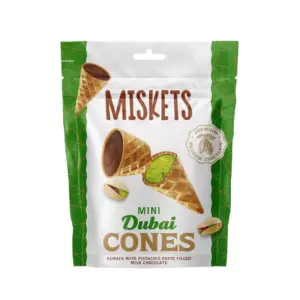 MISKETS DUBAI MILK PISTACHIO CONES 50g