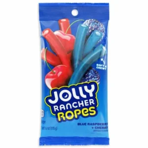 JOLLY RANCHER ROPES BLUE RASPBERRY & CHERRY PEG BAG 170g