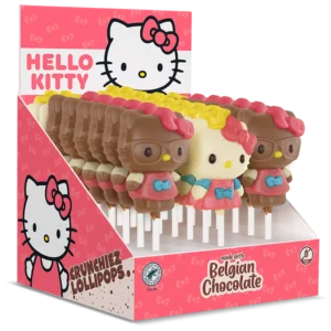 HELLO KITTY CRUNCHIEZ BELGIAN CHOCOLATE LOLLIPOP 30g