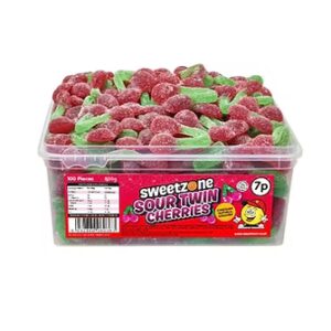 SWEETZONE SOUR TWIN CHERRIES TUB (løsvekt) 800g