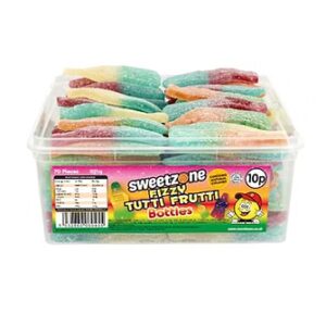 SWEETZONE FIZZY TUTTI FRUTTI BOTTLES TUB (løsvekt) 805g
