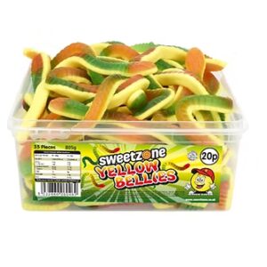 SWEETZONE YELLOW BELLIES TUB (løsvekt) 805g