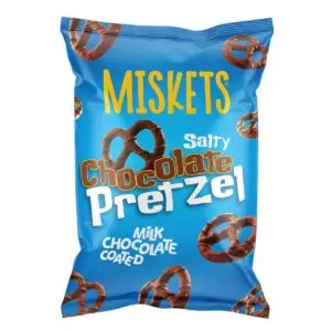 MISKETS MILK CHOCOLATE COVERED SALTY PRETZEL 50g