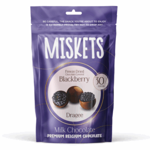 MISKETS MILK CHOCOLATE COVERED FREEZE DRIED BLACKBERRY 80g