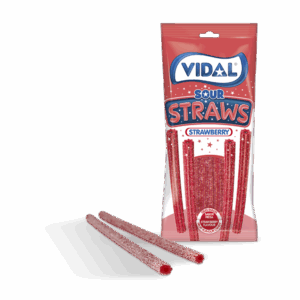 VIDAL SOUR STRAWBERRY STRAWS 90g