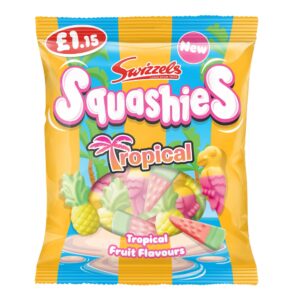 SWIZZELS SQUASHIES TROPICAL FLAVOUR GUMS 100g