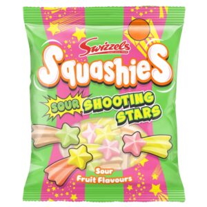 SWIZZELS SQUASHIES SOUR SHOOTING STARS GUM 100g