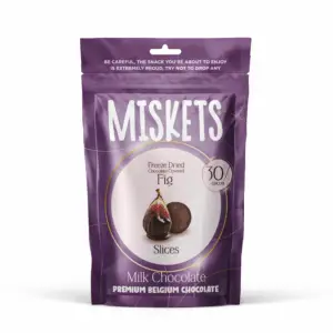 MISKETS MILK CHOCOLATE COVERED FREEZE DRIED FIG 80g