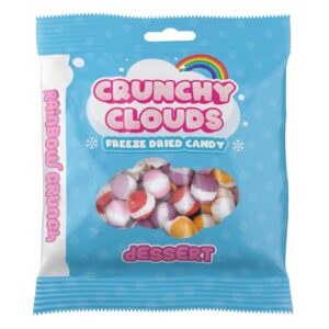 CRUNCHY CLOUDS RAINBOW CRUNCH DESSERTS FREEZE DRIED SWEETS BAG 50g