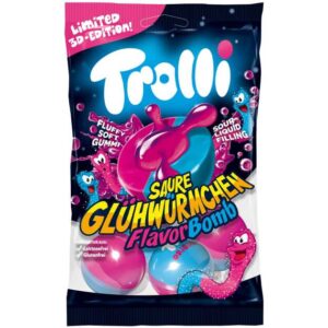 TROLLI SOUR GLOWWORMS FLAVOR BOMB 75g