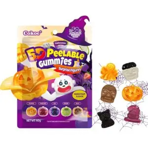 COKOC PEELABLE GUMMIES MIXED FRUIT HALLOWEEN 60g (CHI)