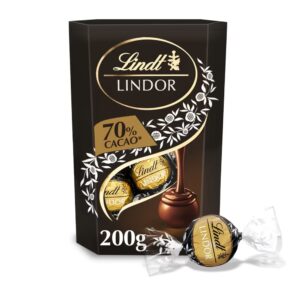 LINDT LINDOR EXTRADARK CHOCOLATE TRUFFLES BOX 200g