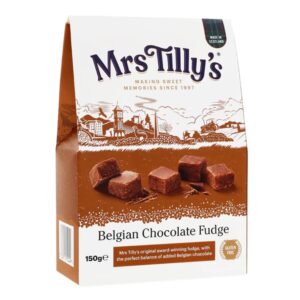 MRS TILLY'S BELGIAN CHOCOLATE SCOTTISH FUDGE BOX 150g