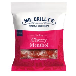 MR. CRILLY'S THROAT & COUGH DROPS CHERRY MENTHOL BAG 90g