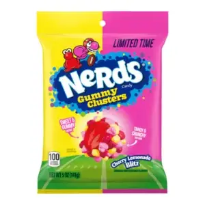 NERDS CHERRY LEMONADE GUMMY CLUSTERS LIMITED EDITION PEG BAG 142g